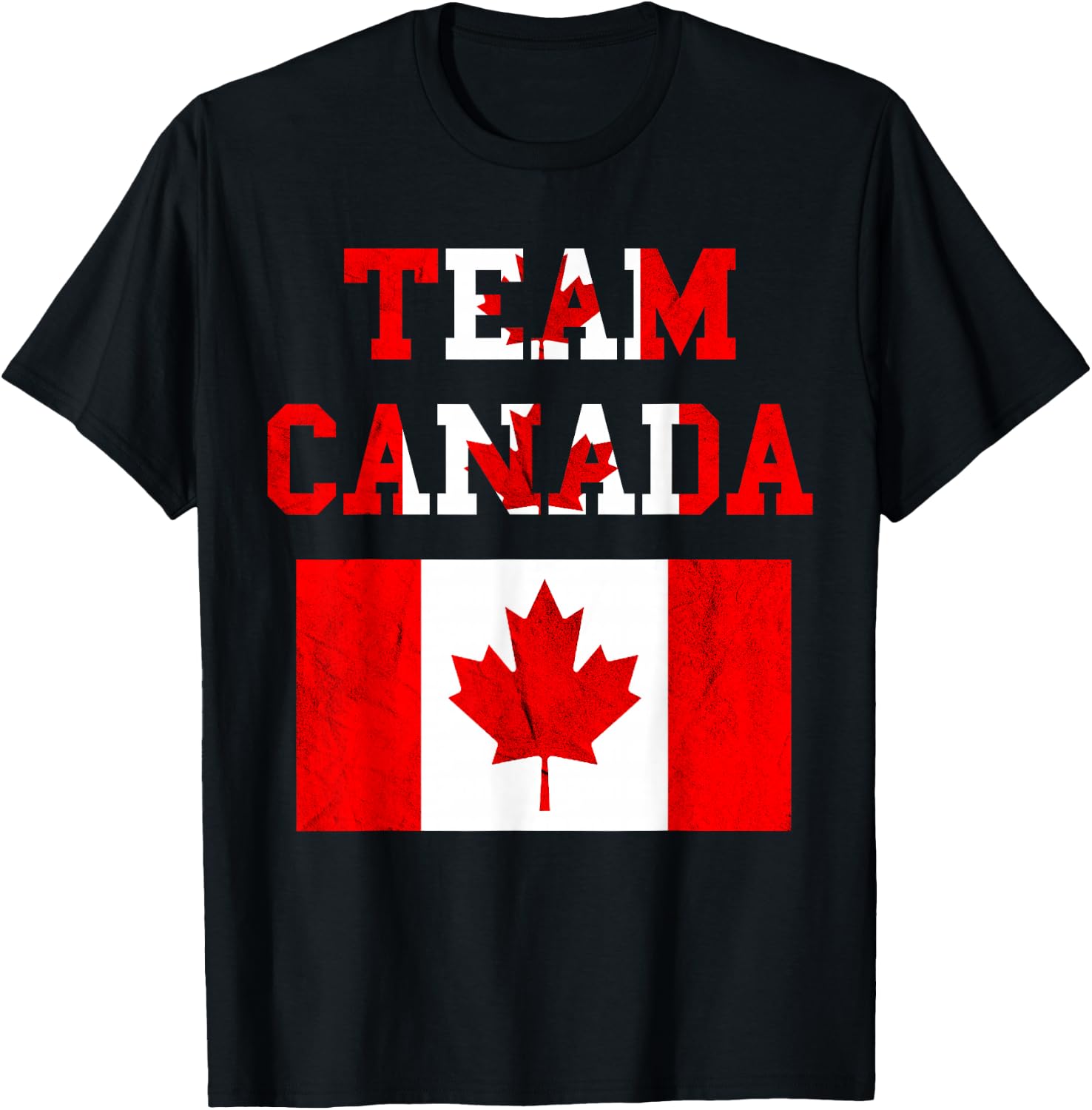 Team Canada Maple Leaf Canadian Soccer Team Canada Flag T-Shirt - T-Shirt | Black