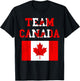 Team Canada Maple Leaf Canadian Soccer Team Canada Flag T-Shirt - T-Shirt | Black