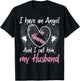 I Have an Angel in Heaven And I Call Him My Husband Memorial T-Shirt - T-Shirt | Black