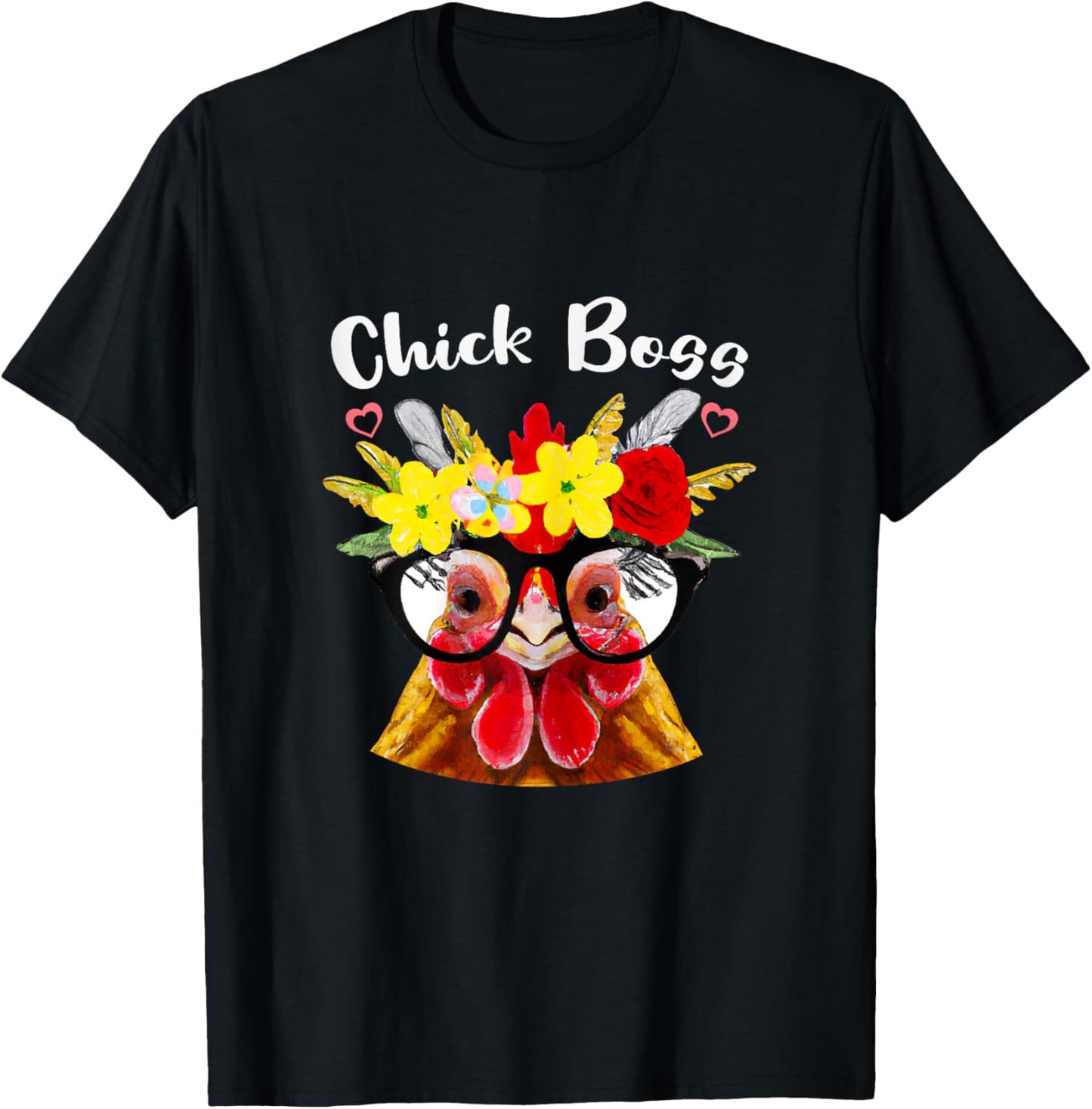Chicken Boss or Chick Boss a Funny Chicken who Raise Chicken T-Shirt - T-Shirt | Black