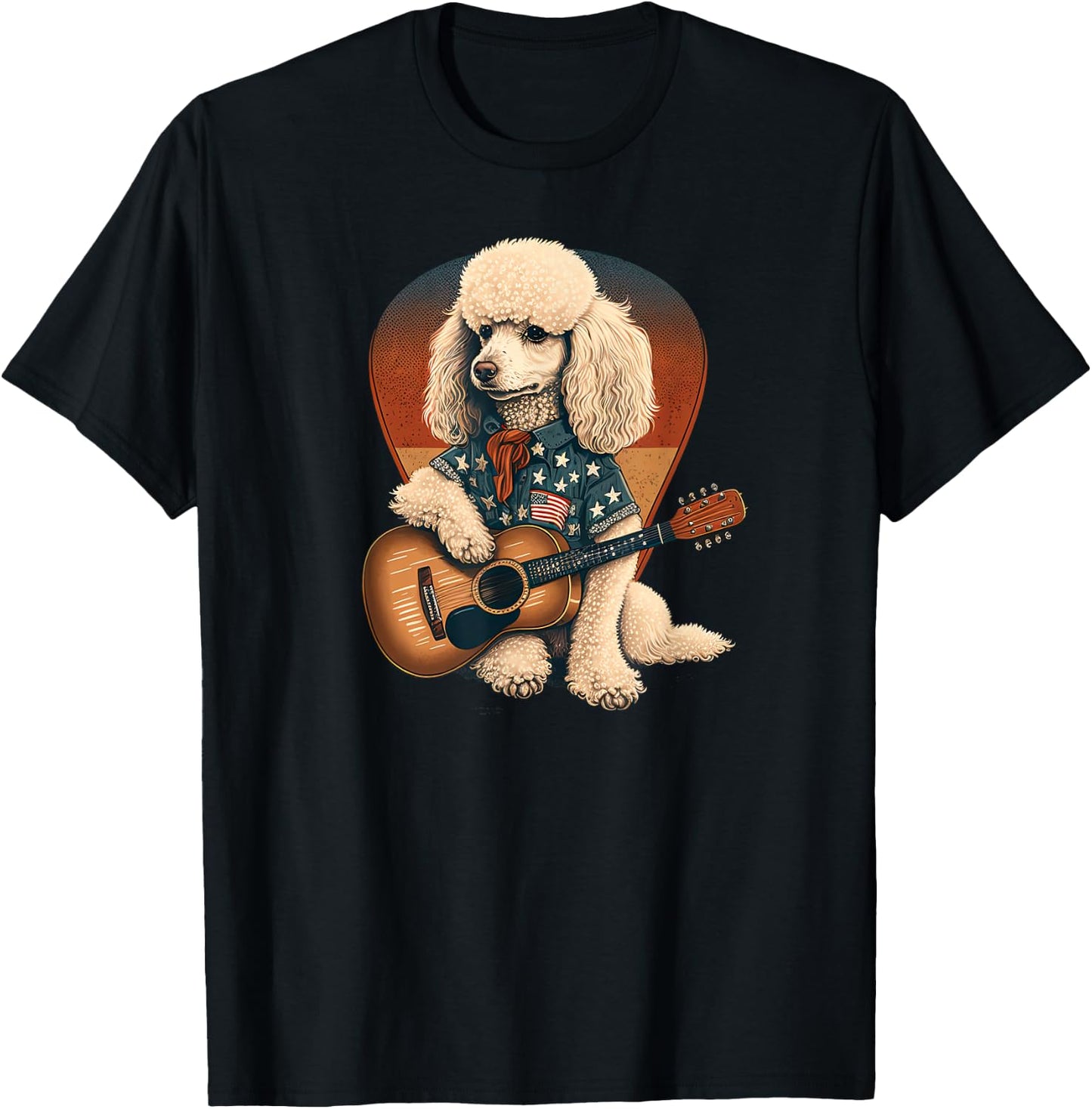 Funny Poodle Dog Miniature Poodle Toy Poodle Country music Women Girls Kids T-Shirt - T-Shirt | Black