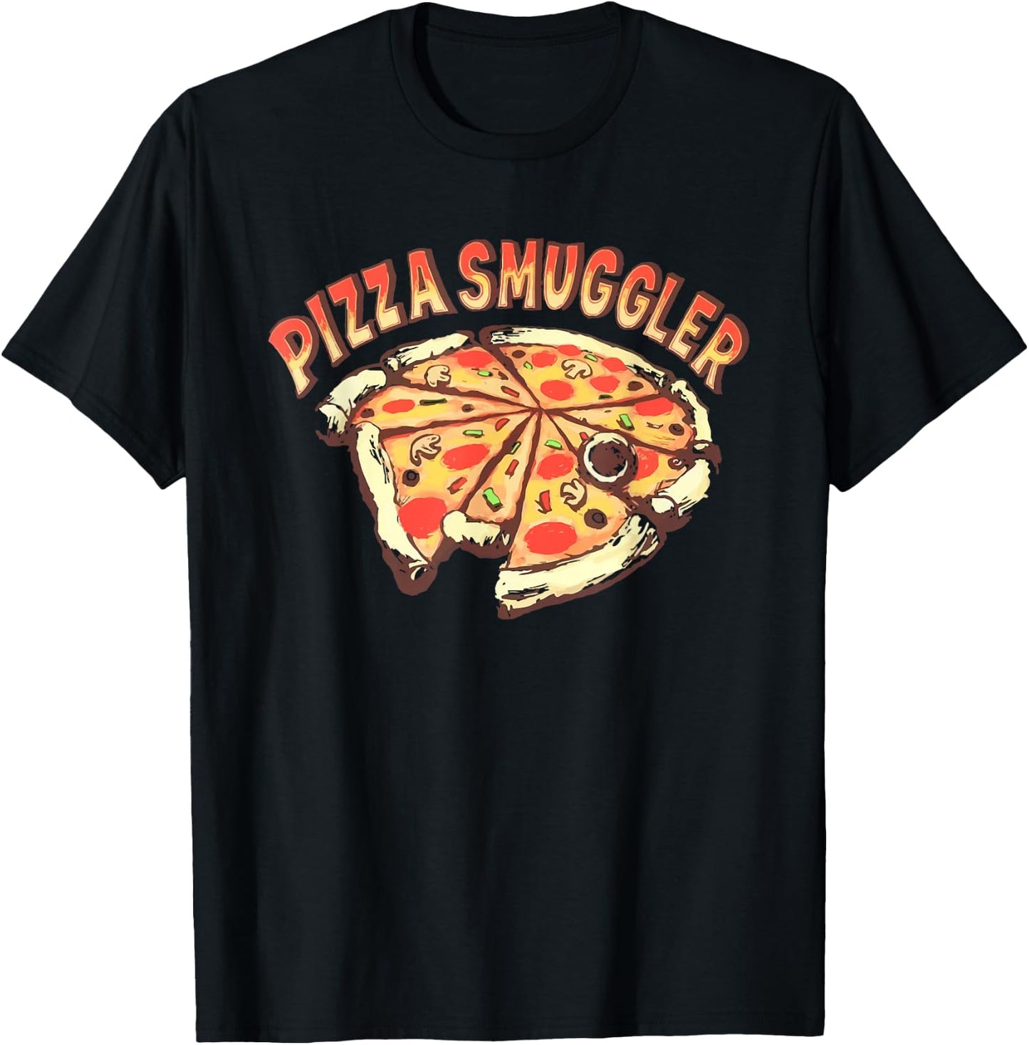 Pizza Smuggler For Pizza Lovers T-Shirt - T-Shirt | Black