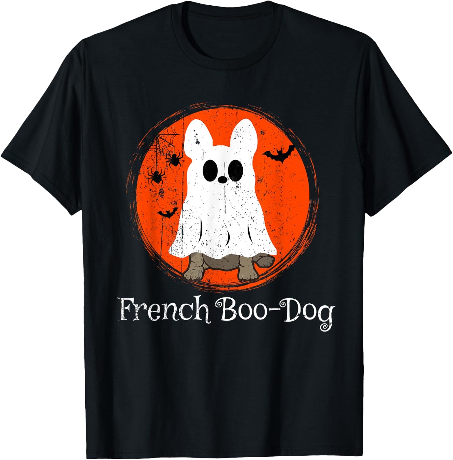 Halloween Frenchie French Bulldog Boo-Dog Dog Lover Owner Women Kids T-Shirt - T-Shirt | Black