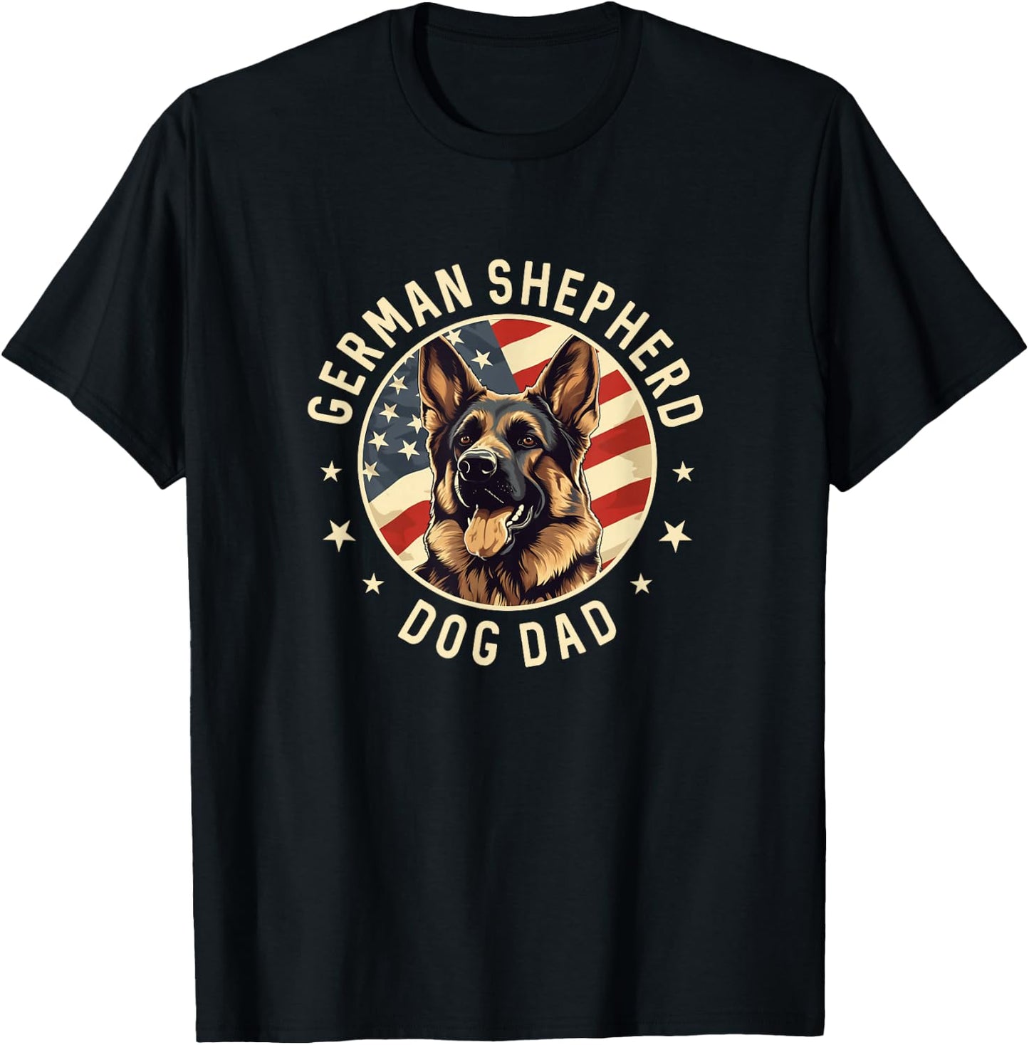 German Shepherd Owner Gifts, German Shepherd Dog Dad T-Shirt - T-Shirt | Black