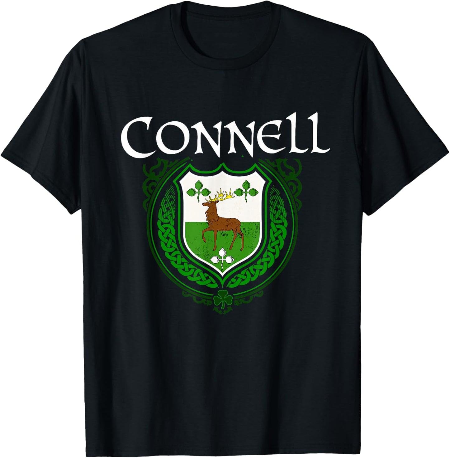 Connell Surname Irish Clan Tartan Badge Ireland T-Shirt - T-Shirt | Black