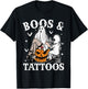 Ghosts Pumpkin Tattoo Artist Halloween Boos And Tattoos T-Shirt - T-Shirt | Black