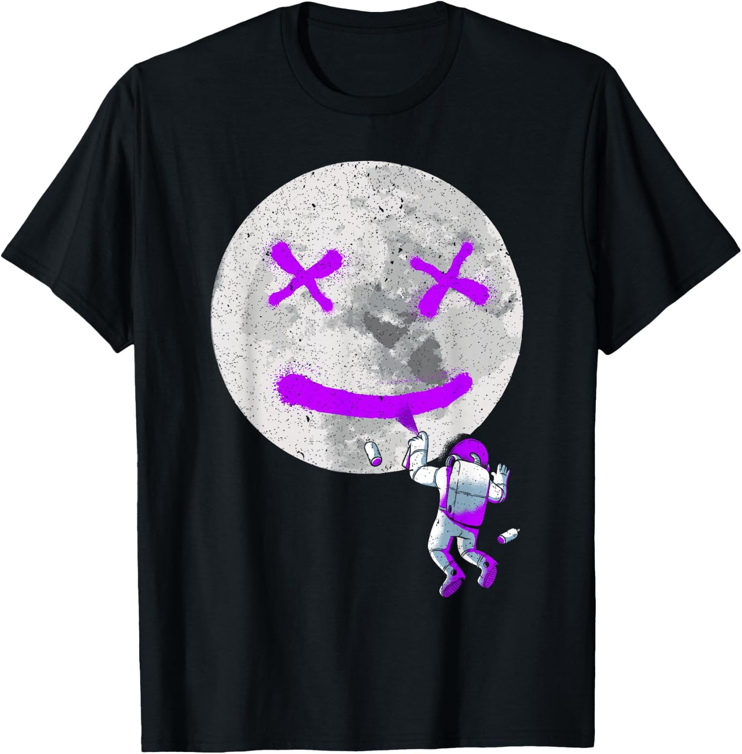 Graffiti Astronaut Spray Paint Street Art Drawing Artist T-Shirt - T-Shirt | Black