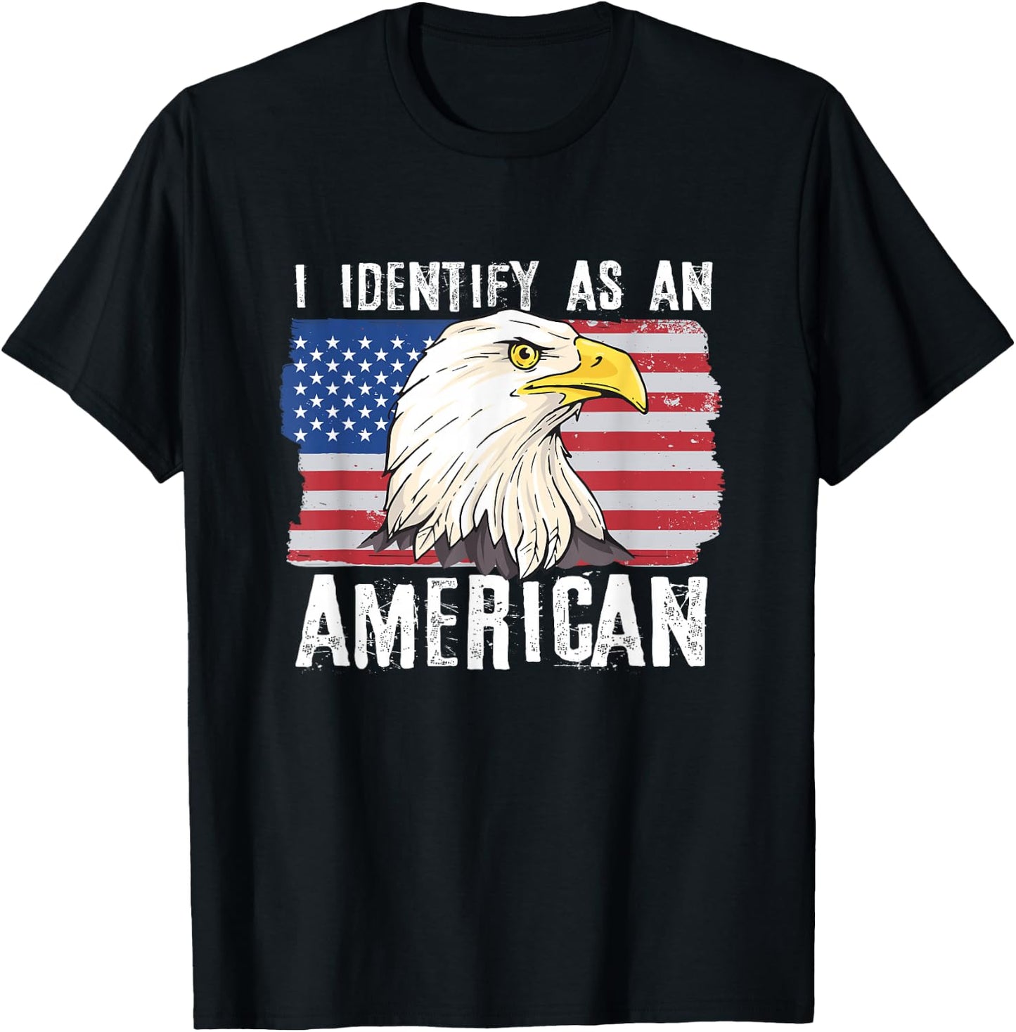I Identify As An American Proud US American T-Shirt - T-Shirt | Black
