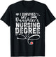 I Survived My Daughter's Nursing Degree, Proud Mom Dad Nurse T-Shirt - T-Shirt | Black