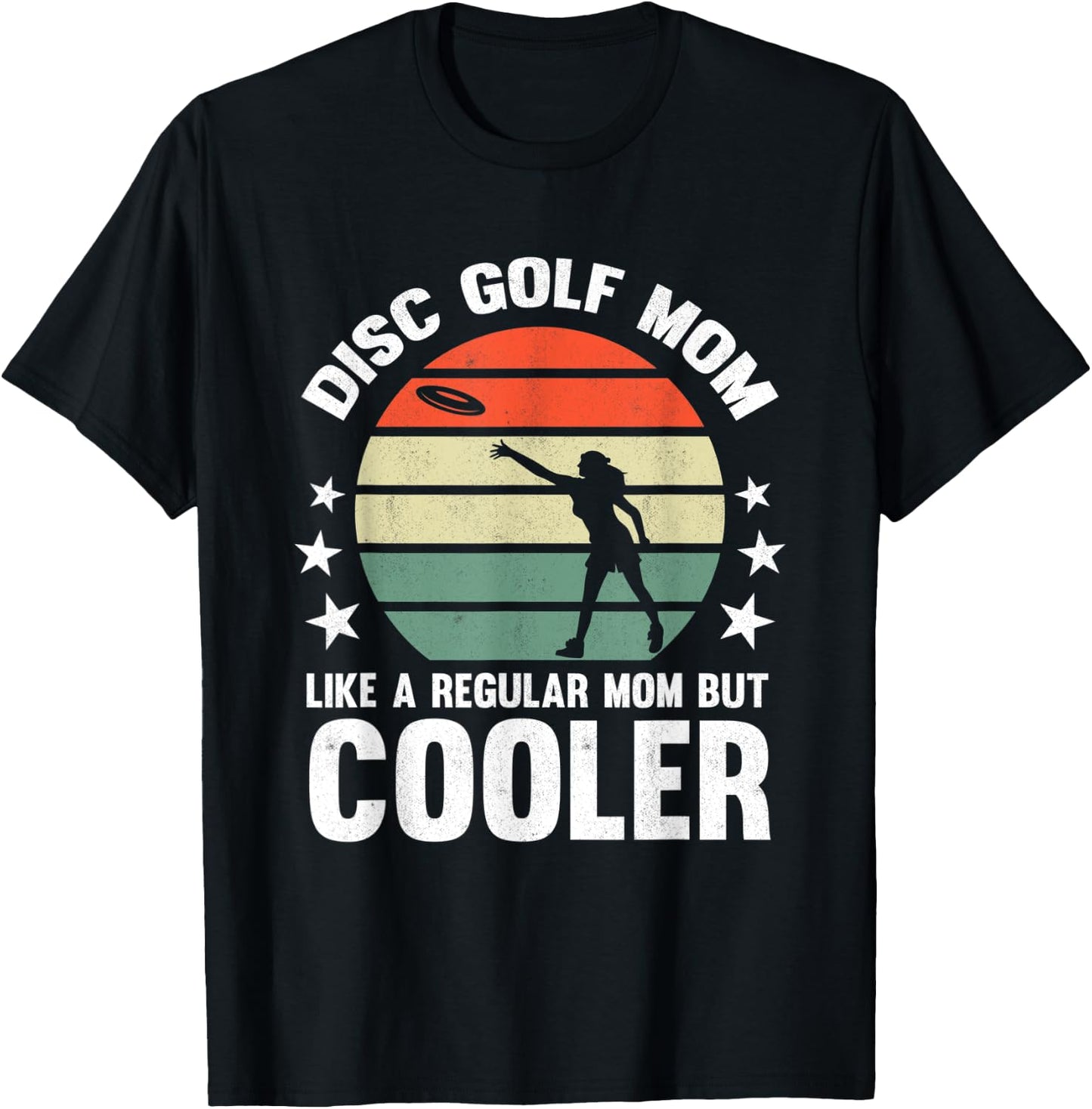 Disc Golf Mom Disc Golfing Mother Frisbee Golfer Women T-Shirt - T-Shirt | Black