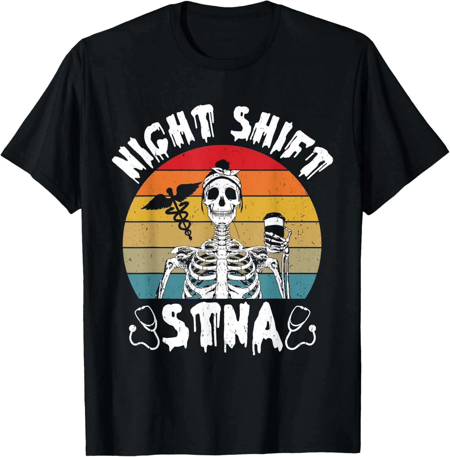 Funny STNA Nurse State Tested Nursering Assistant T-Shirt - T-Shirt | Black