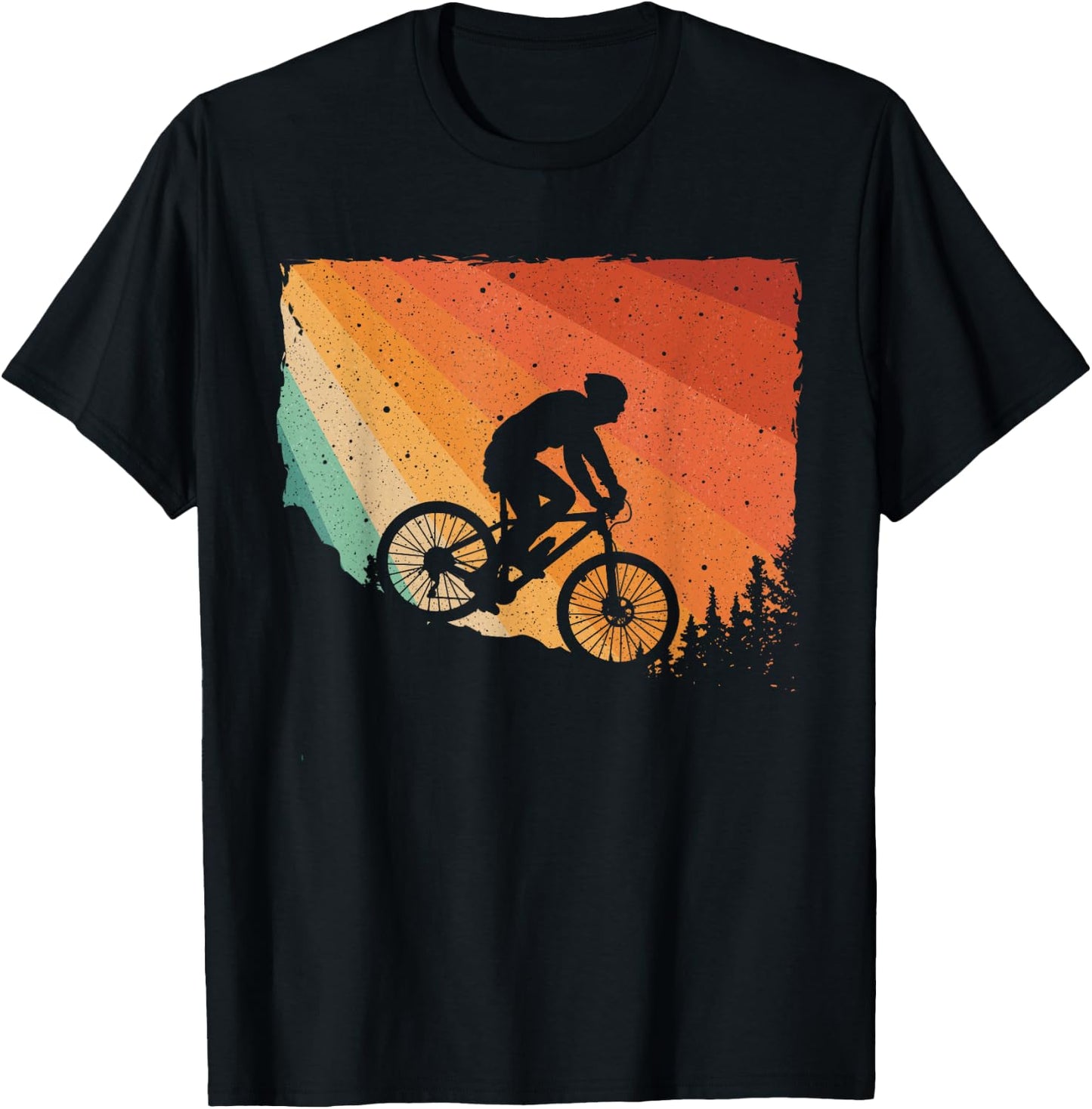 Funny Mountain Biking Design Women Mountain Bike T-Shirt - T-Shirt | Black
