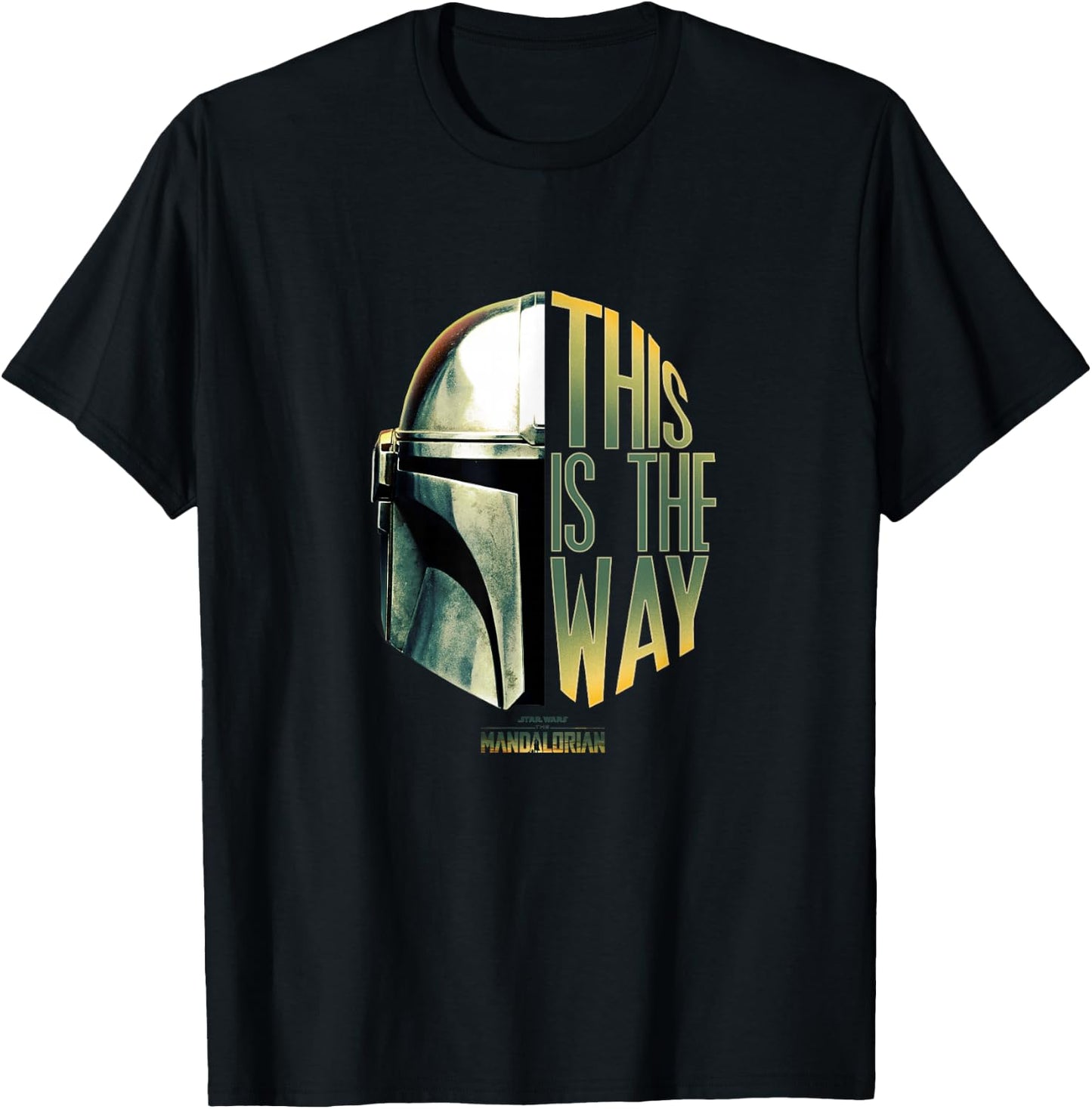 Star Wars: The Mandalorian This Is The Way Helmet Logo Stack T-Shirt - T-Shirt | Black