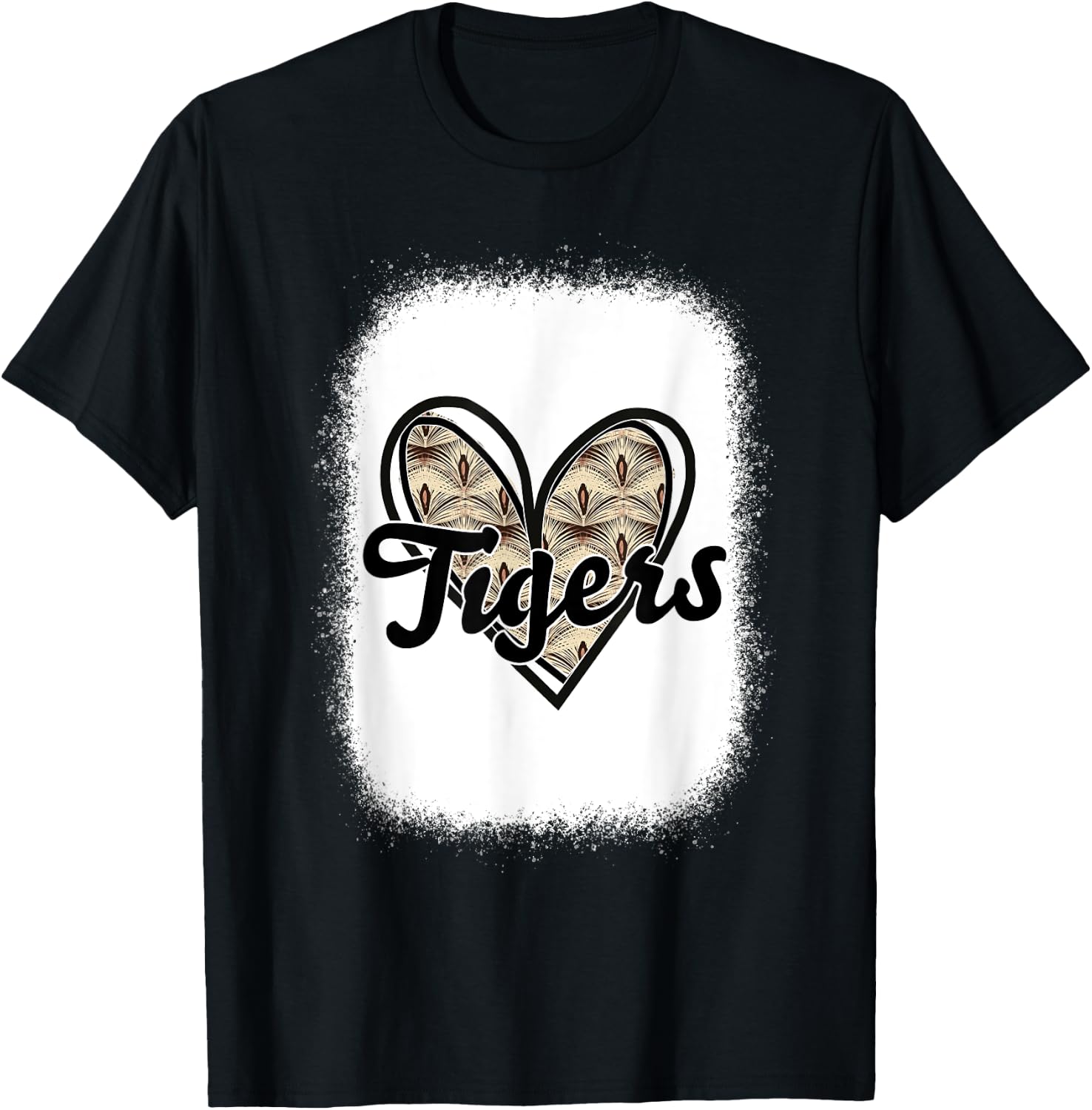 Football Tigers School Sports Fan Team Spirit T-Shirt - T-Shirt | Black