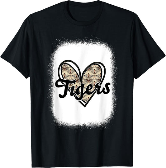 Football Tigers School Sports Fan Team Spirit T-Shirt - T-Shirt | Black