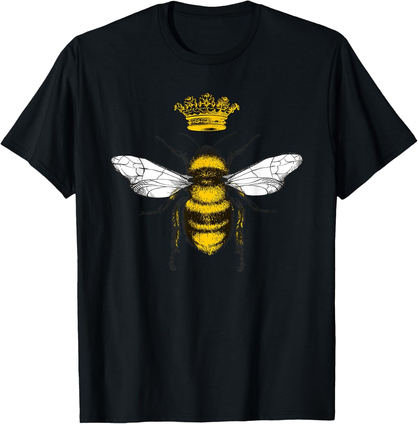 Vintage Queen Bee Shirt Women, Honey Bee Lovers Beekeeper T-Shirt - T-Shirt | Black