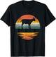 Goat Vintage Retro Sunset Goat Lover Men Women Kids T-Shirt - T-Shirt | Black