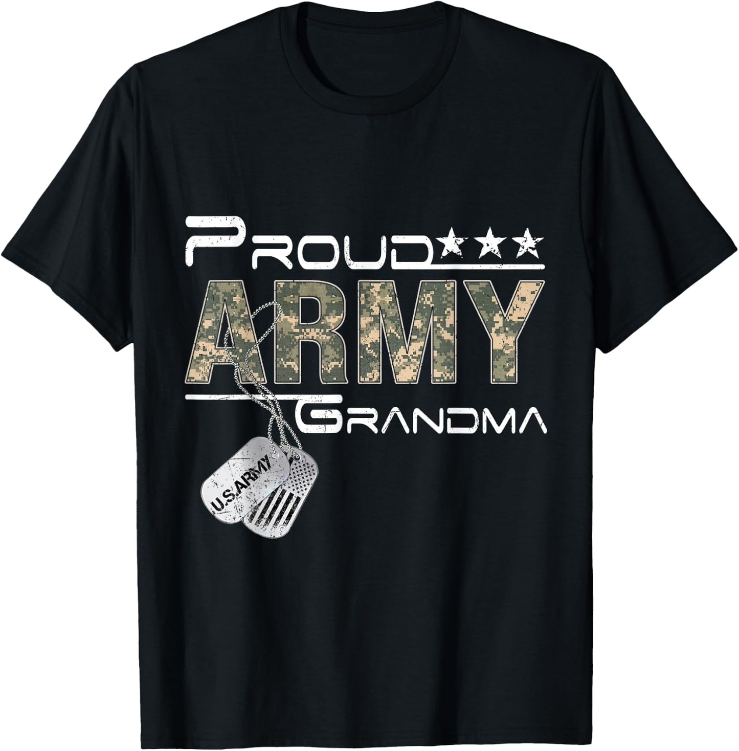 Proud Army Grandma Army Graduation Grandma US Army Grandma T-Shirt - T-Shirt | Black
