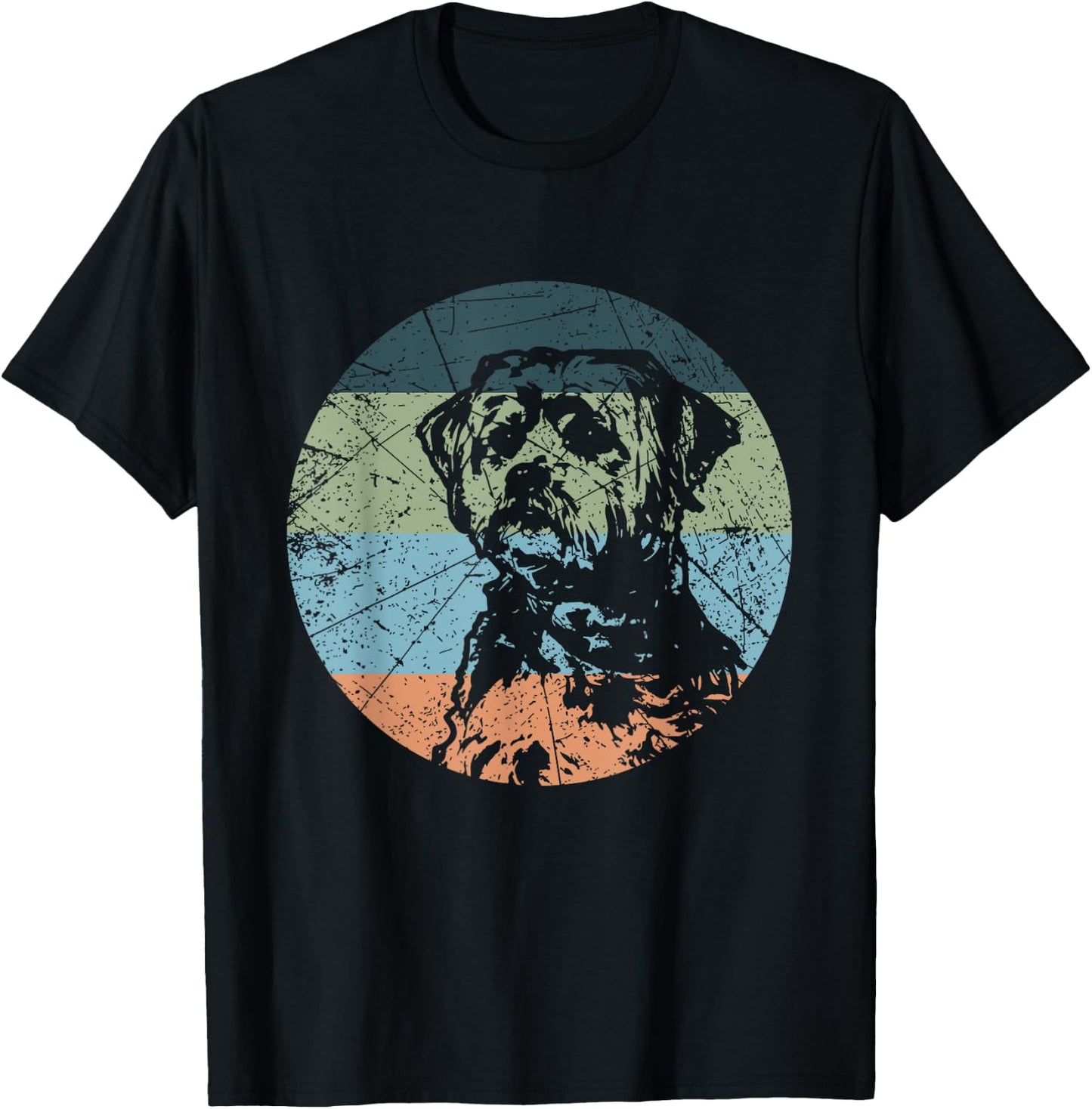 Retro Dog Silhouette - Vintage Shorkie T-Shirt - T-Shirt | Black