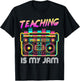 Back to School Retro Teaching is My Jam 80s Teacher Boombox T-Shirt - T-Shirt | Black