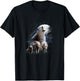 Space Wolves Cosmic Snow Wolf Howling At Moon T-Shirt - T-Shirt | Black