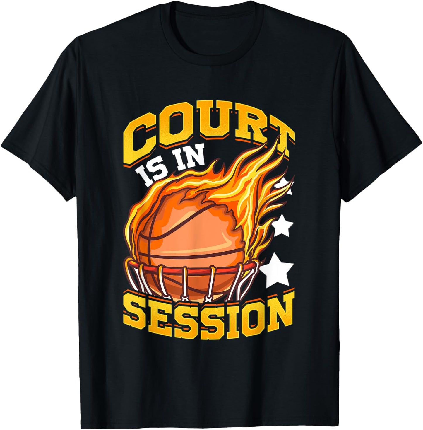 Funny Basketball Player Court Is In Session Slam Dunk Gamer T-Shirt - T-Shirt | Black