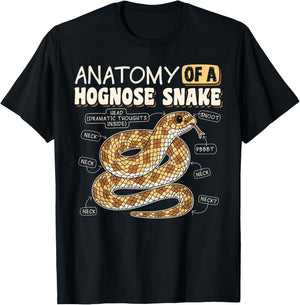 Anatomy Of A Hognose Snake Reptile Lover Funny T-Shirt - T-Shirt | Black