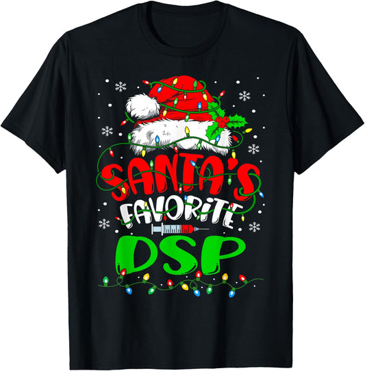 Santa Favorite DSP Christmas Direct Support Professional T-Shirt - T-Shirt | Black