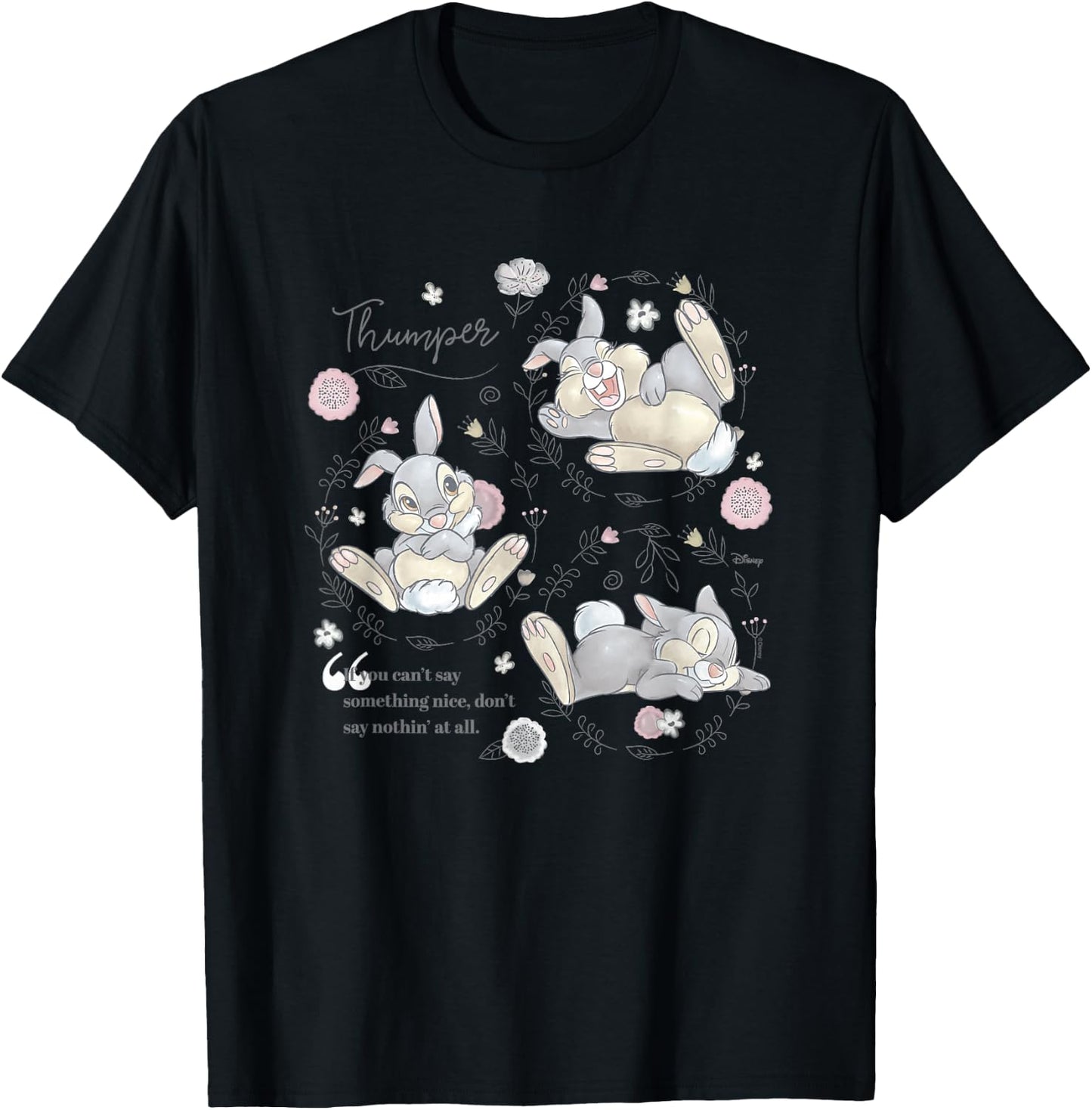 Bambi - Thumper Poses T-Shirt - T-Shirt | Black
