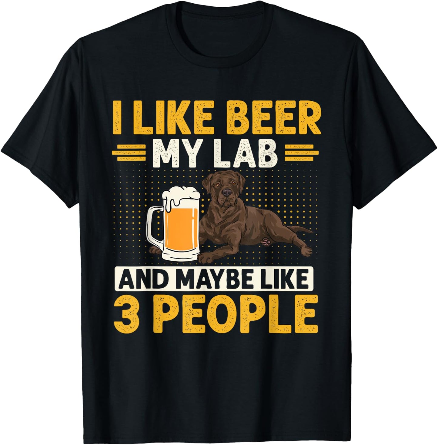 Chocolate Labrador Retriever Dog Beer Chocolate Lab Women T-Shirt - T-Shirt | Black
