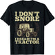 Cute Tractor Dad Kids Agriculture Farmer Snore Truck T-Shirt - T-Shirt | Black