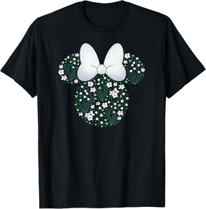 Disney Minnie Mouse May Birth Month Birthstone & Flowers T-Shirt - T-Shirt | Black