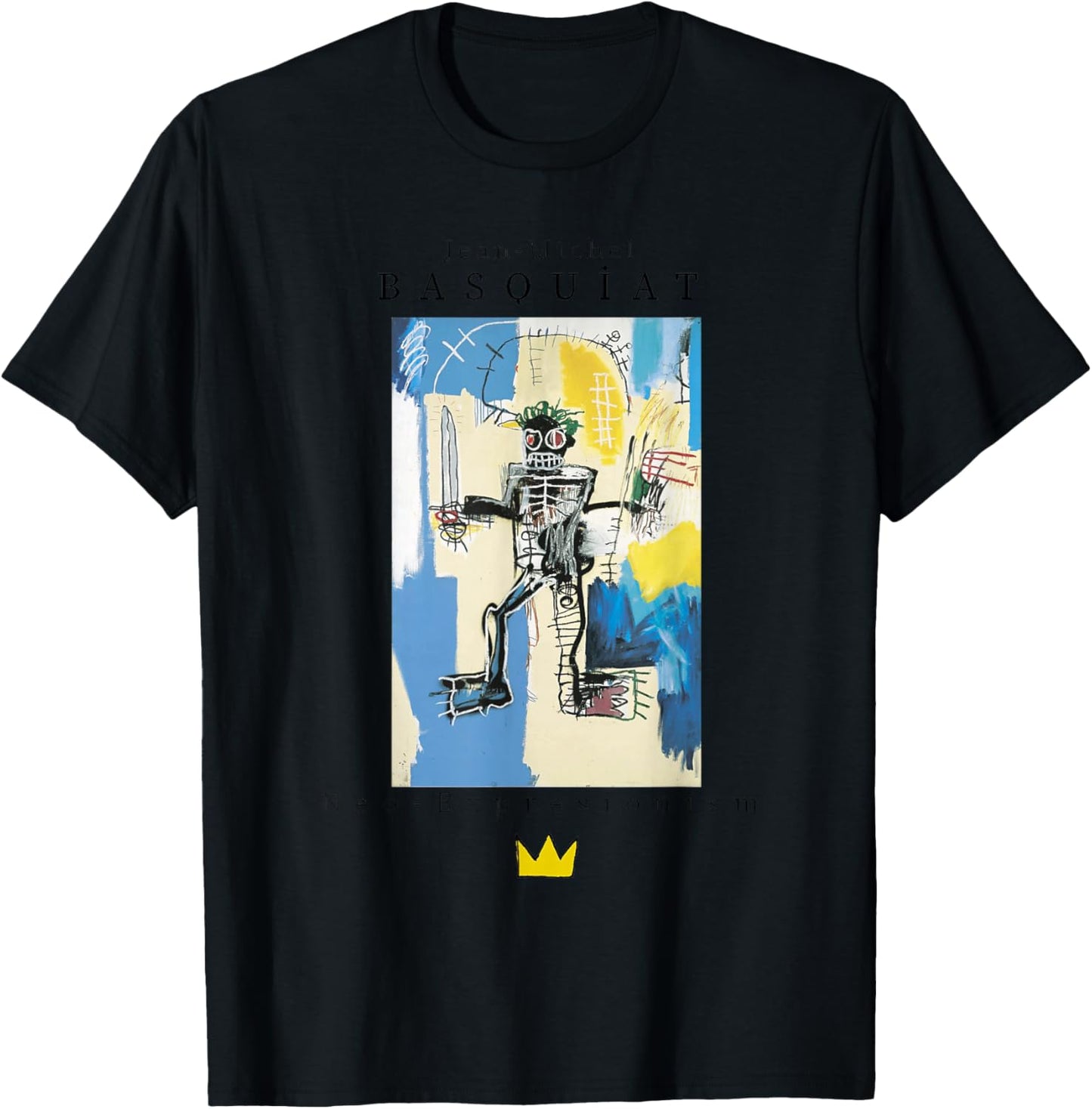 Urban, Streetwear, Graphics, Basquiat, Art, Abstract T-Shirt - T-Shirt | Black