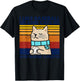 I Like Baseball And Cats And Maybe 3 People Vintage T-Shirt - T-Shirt | Black
