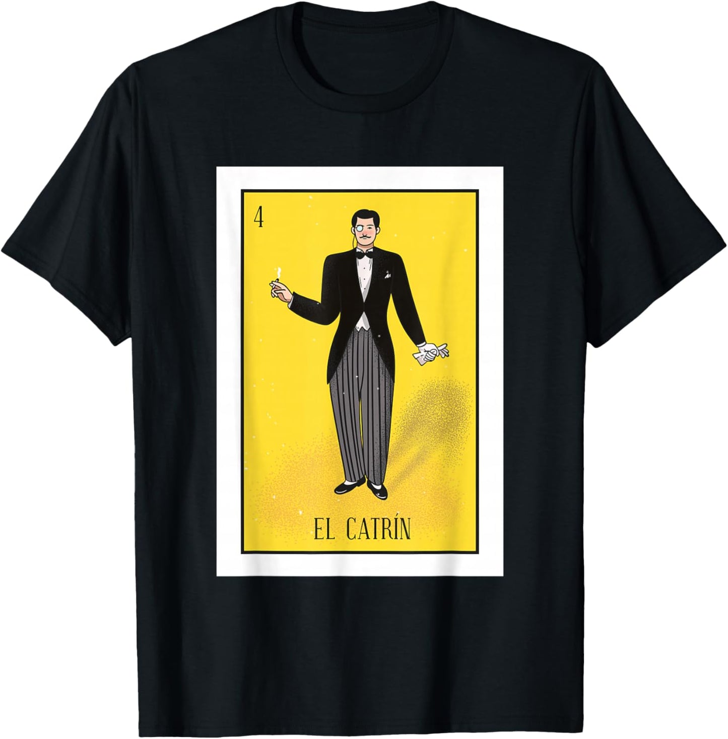 El Catrin Lottery The Gentleman Lottery Mexican paper T-Shirt - T-Shirt | Black