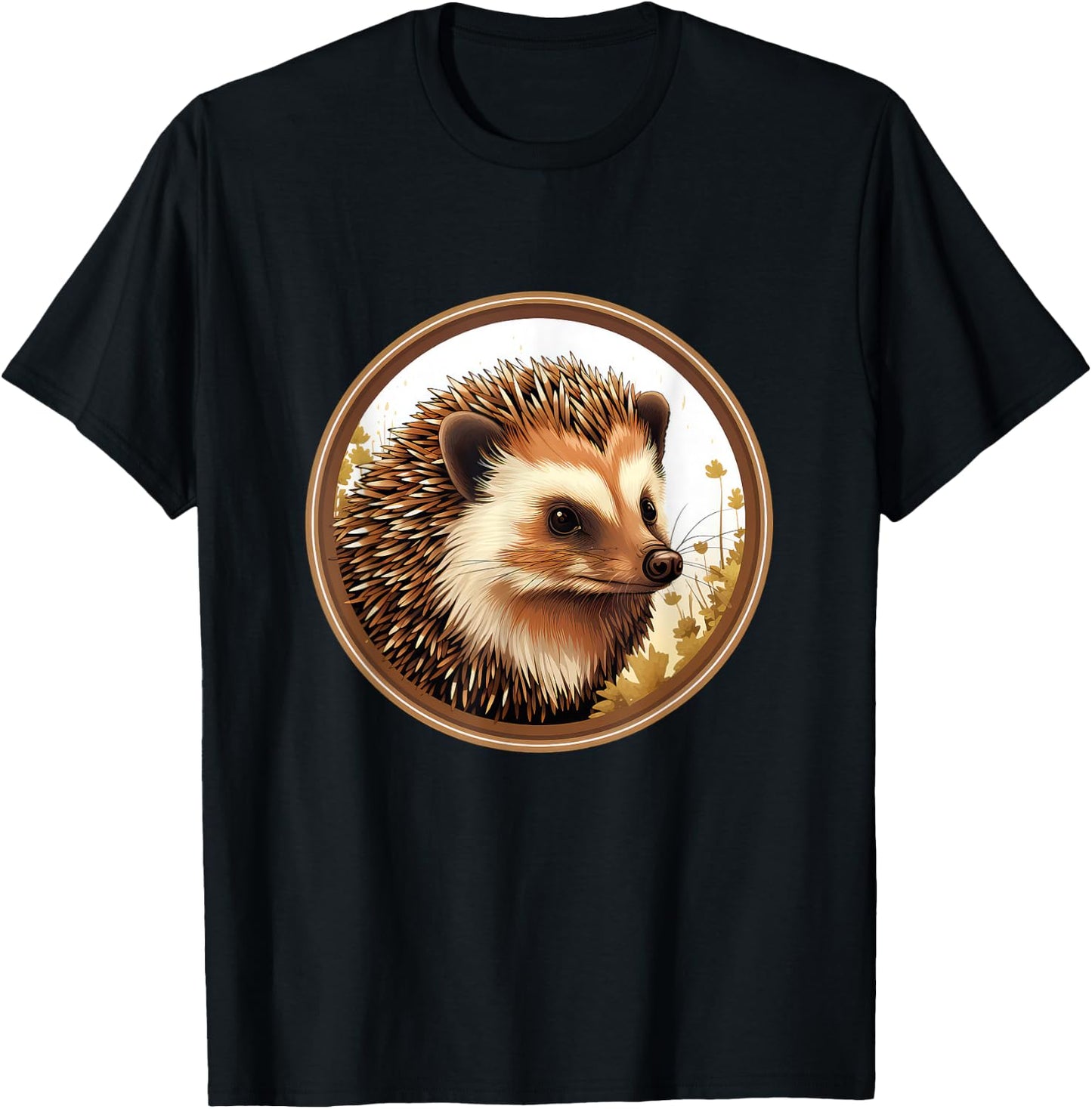 Cute Hedgehog T-Shirt - T-Shirt | Black