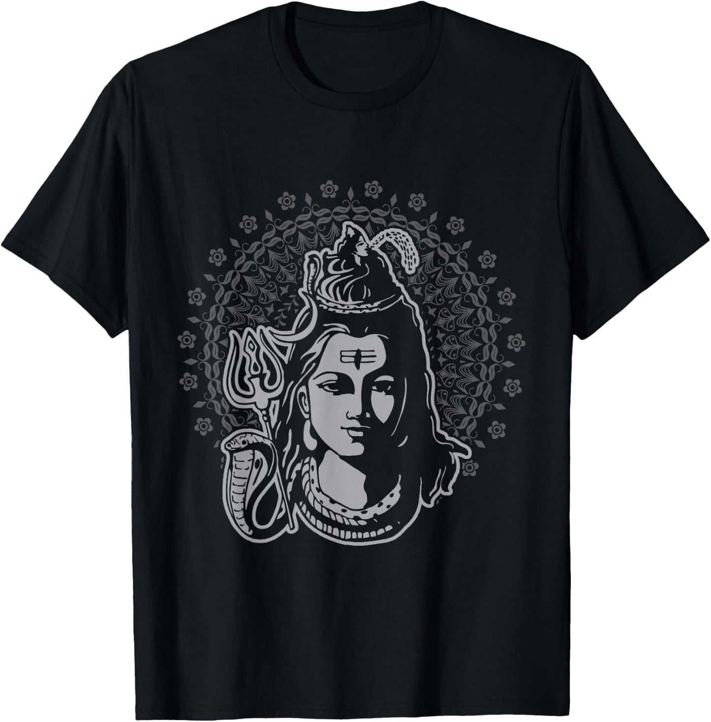 Lord Shiva Hindu God Mahadeva Trident Hinduism Devotee T-Shirt - T-Shirt | Black