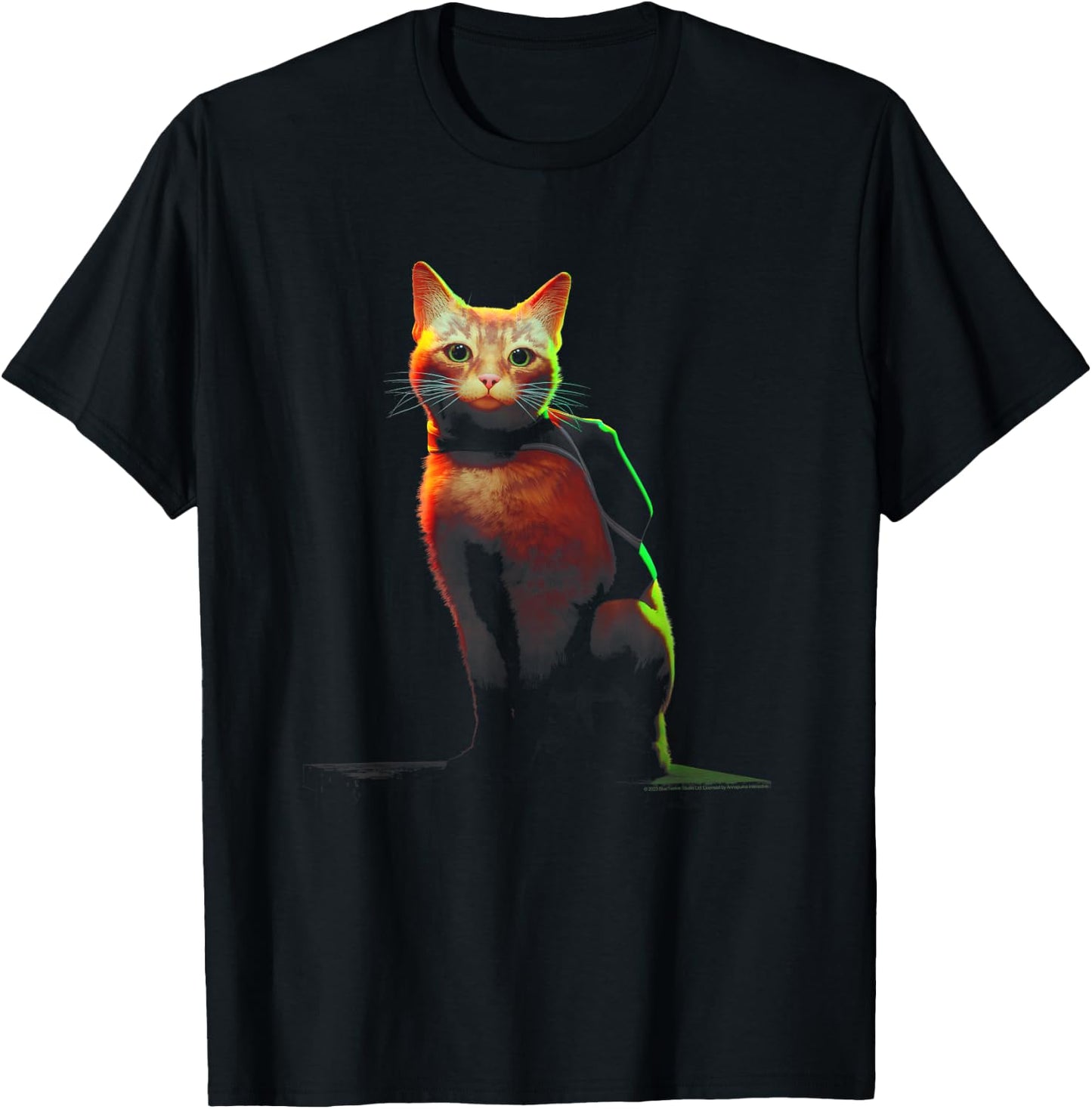 Stray Main Game Poster Cat T-Shirt - T-Shirt | Black