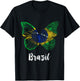 Brazil Brazilian Flag Butterfly Brasilian Hope Brazil Flag T-Shirt - T-Shirt | Black