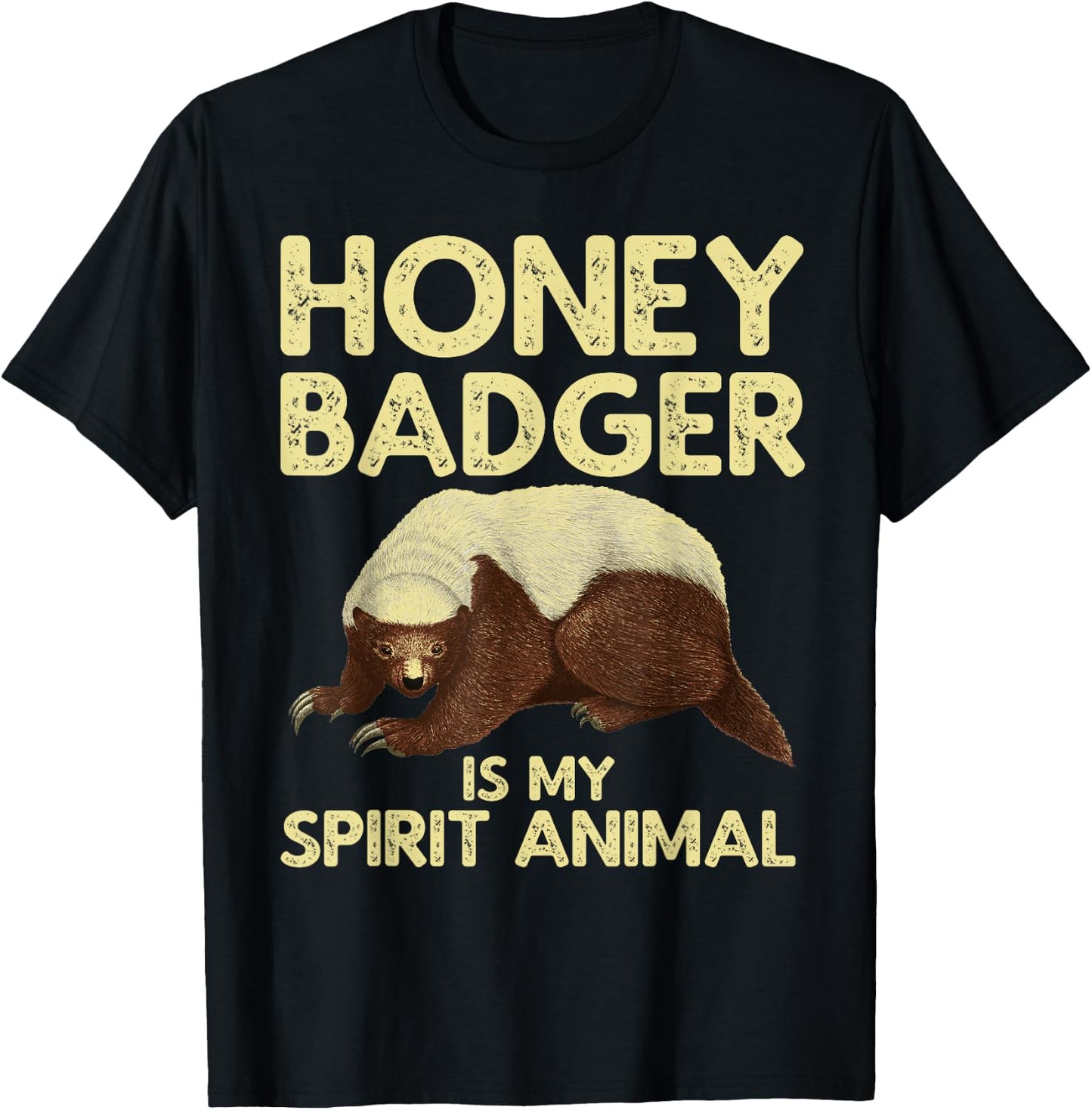 Cool Honey Badger Women Spirit Animal Lover Wildlife T-Shirt - T-Shirt | Black