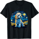 Maltipoo Starry Night Van Gogh Maltipoo Mom Dad Owner T-Shirt - T-Shirt | Black