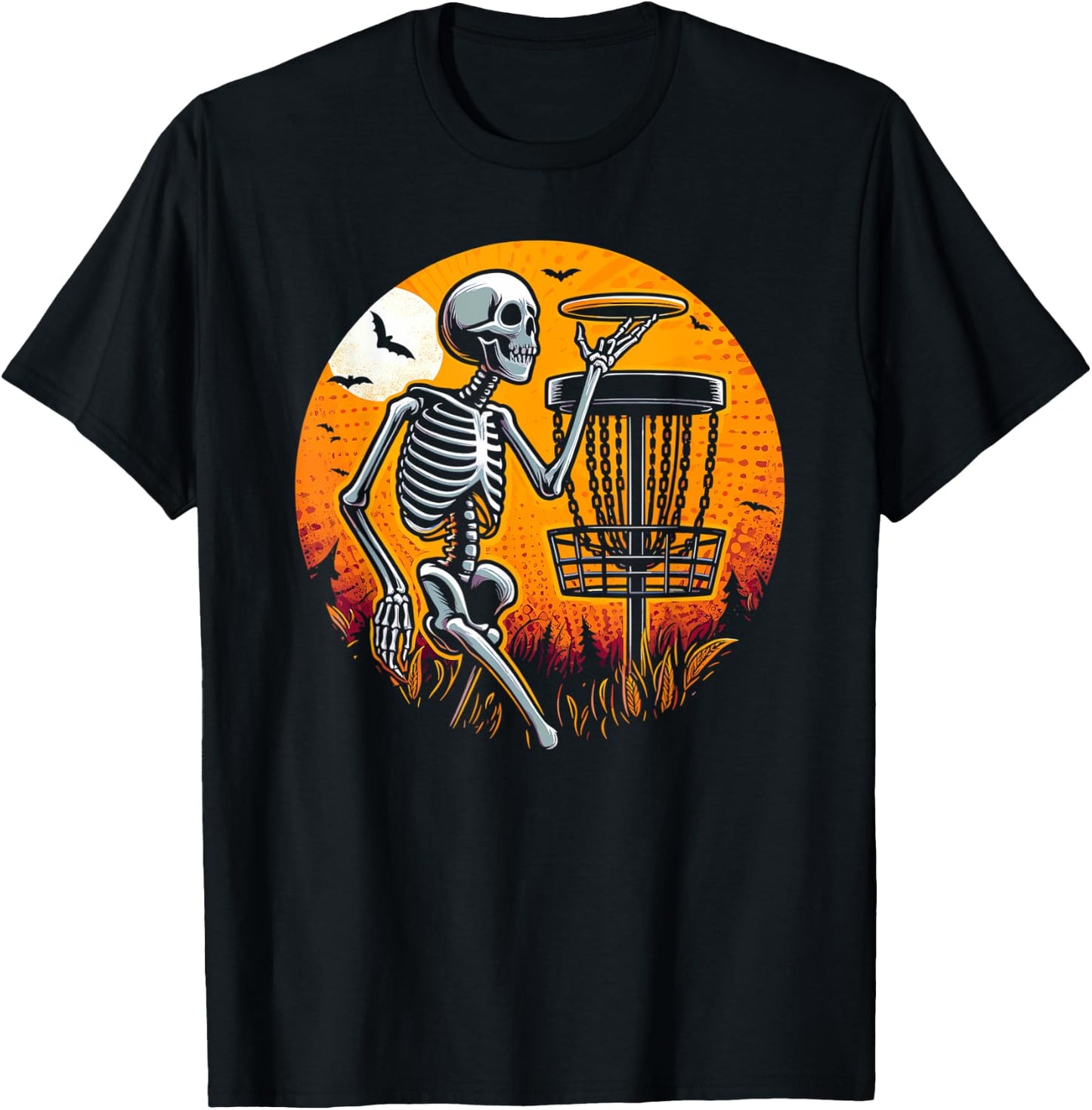 Halloween Disc Golf Disc Golfer Men Women Kids T-Shirt - T-Shirt | Black