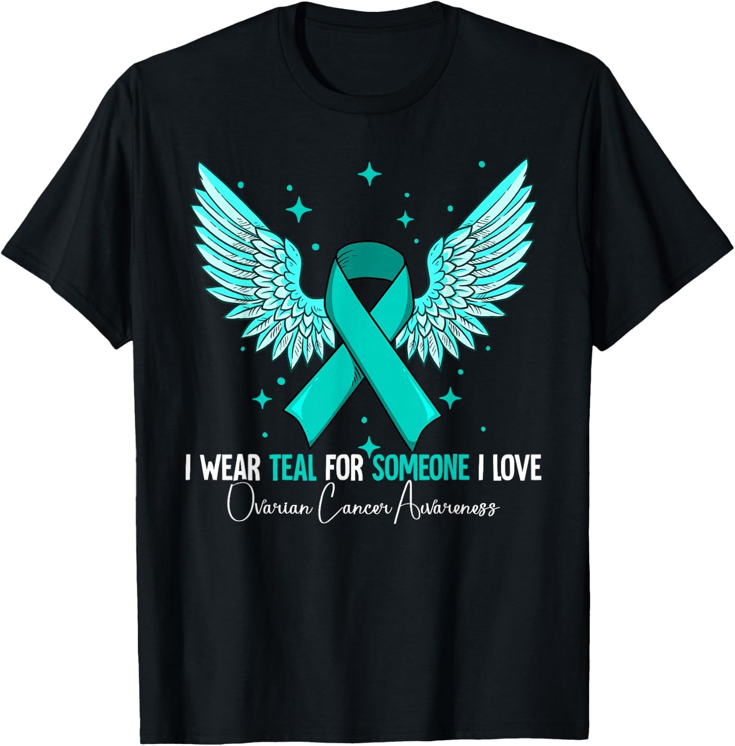 Ovarian Cancer Awareness T-Shirt - T-Shirt | Black