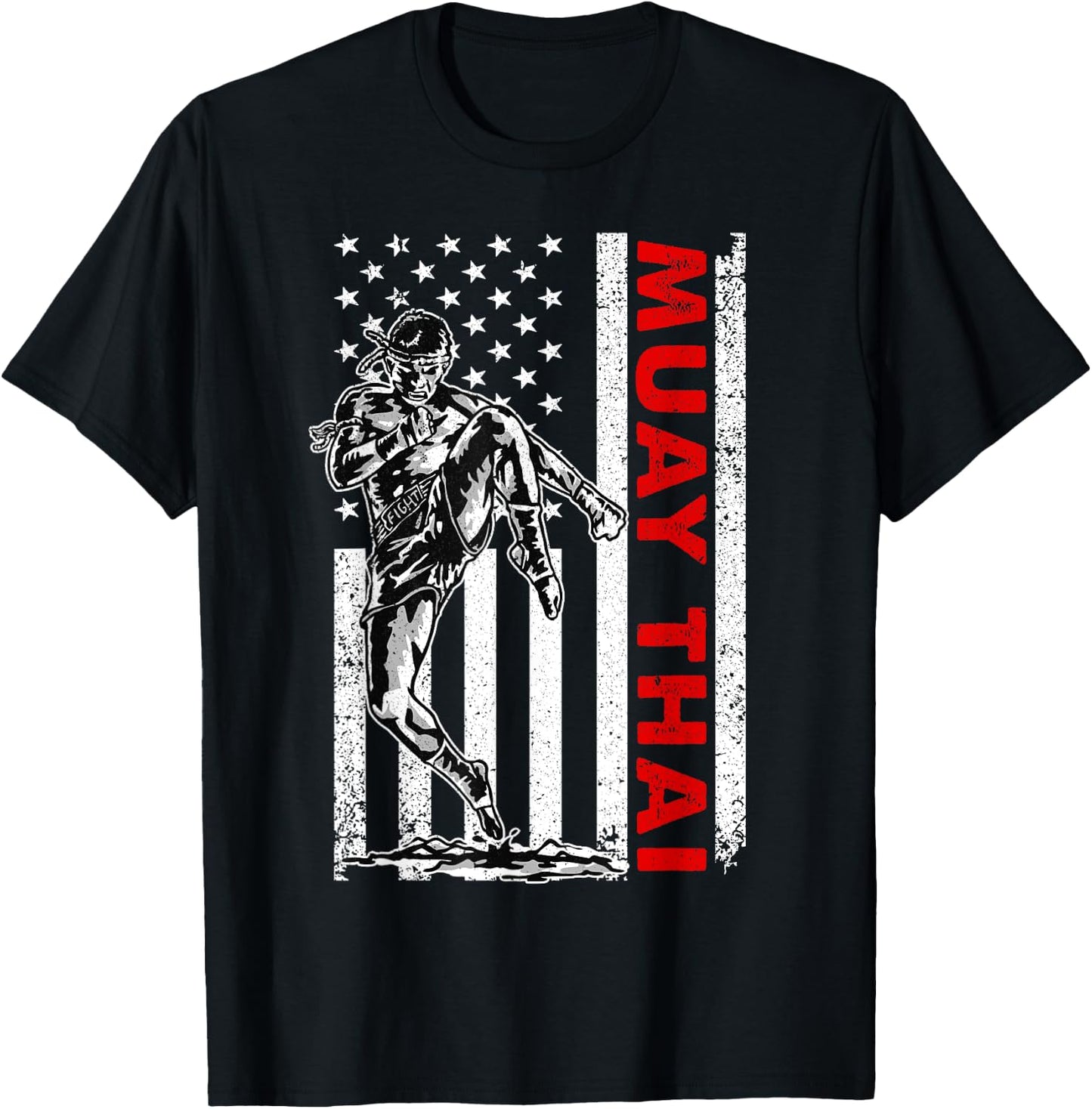 Funny Muay Thai Art Women Kids Muay Thai Kickboxing T-Shirt - T-Shirt | Black