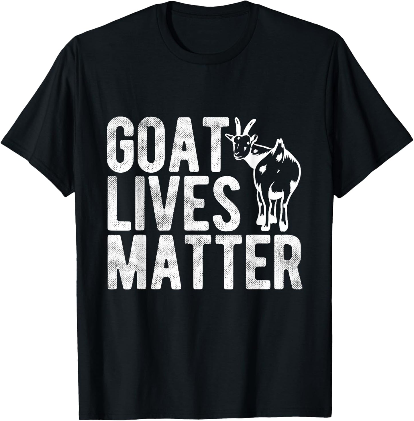 Goat Lives Matter Funny Goat Lover Gift Design Meat Fan T-Shirt - T-Shirt | Black