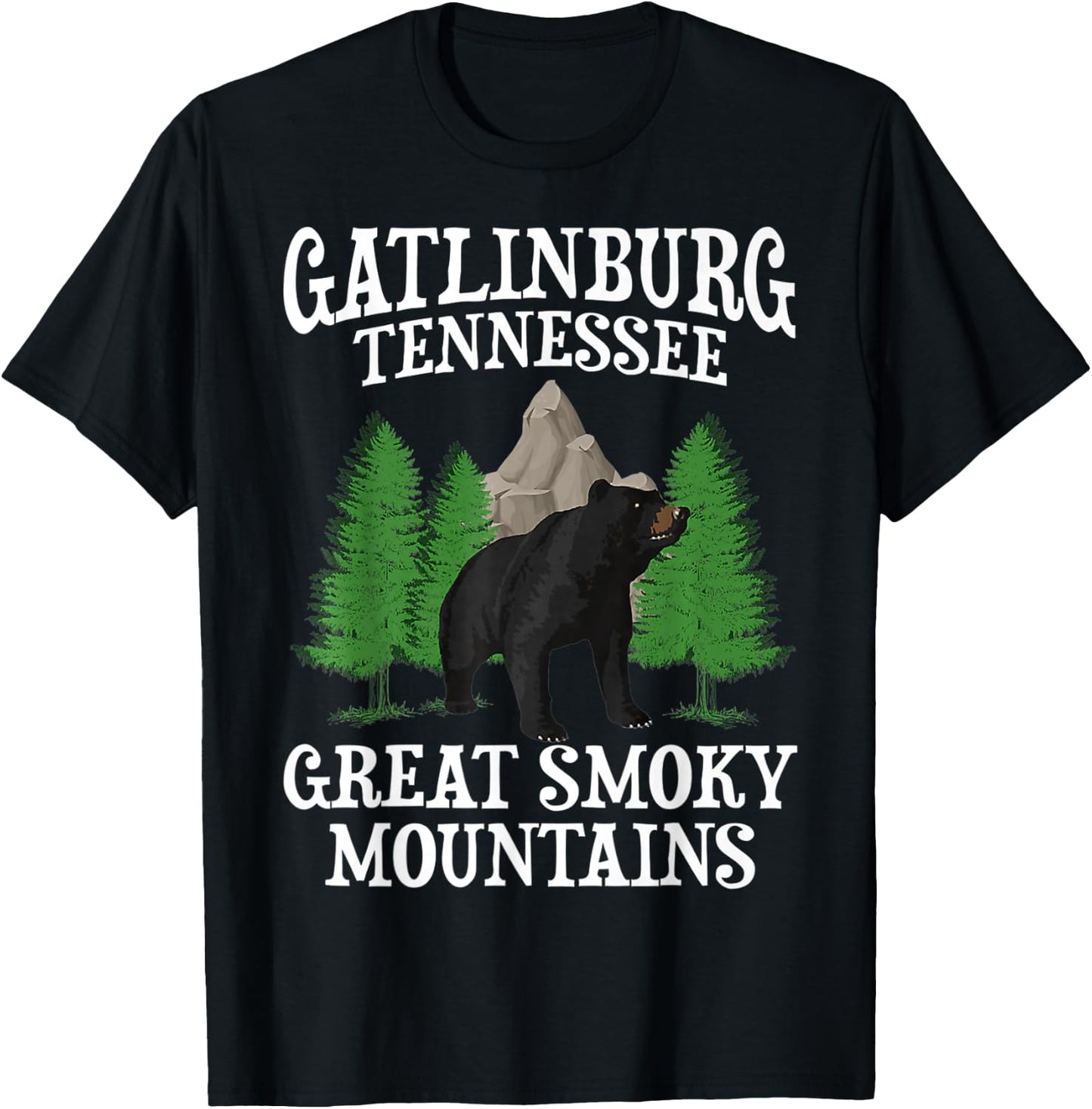 Great Smoky Mountains National Park Gatlinburg Tennessee USA T-Shirt - T-Shirt | Black