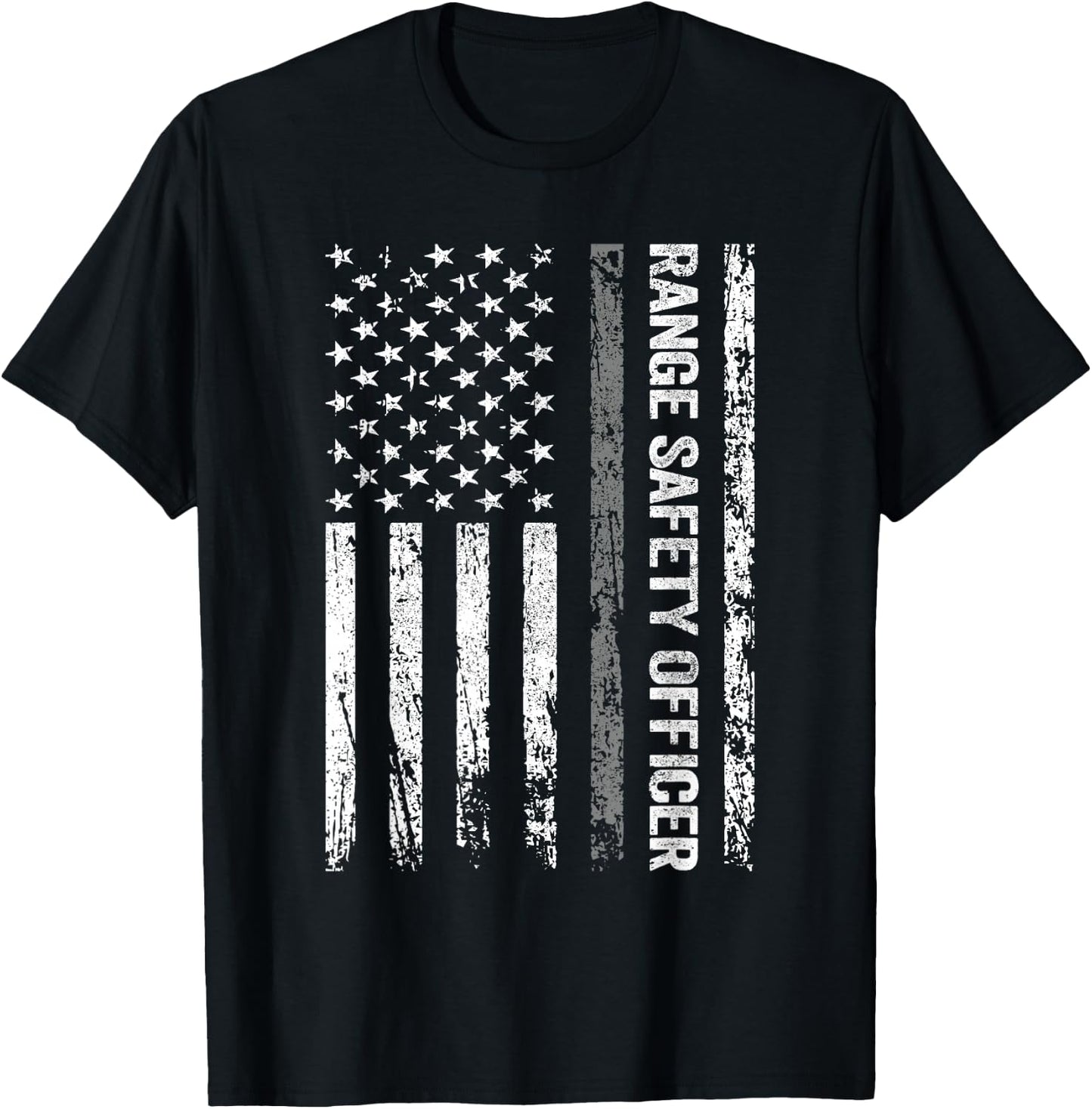 Range Safety Officer US Flag T-Shirt - T-Shirt | Black