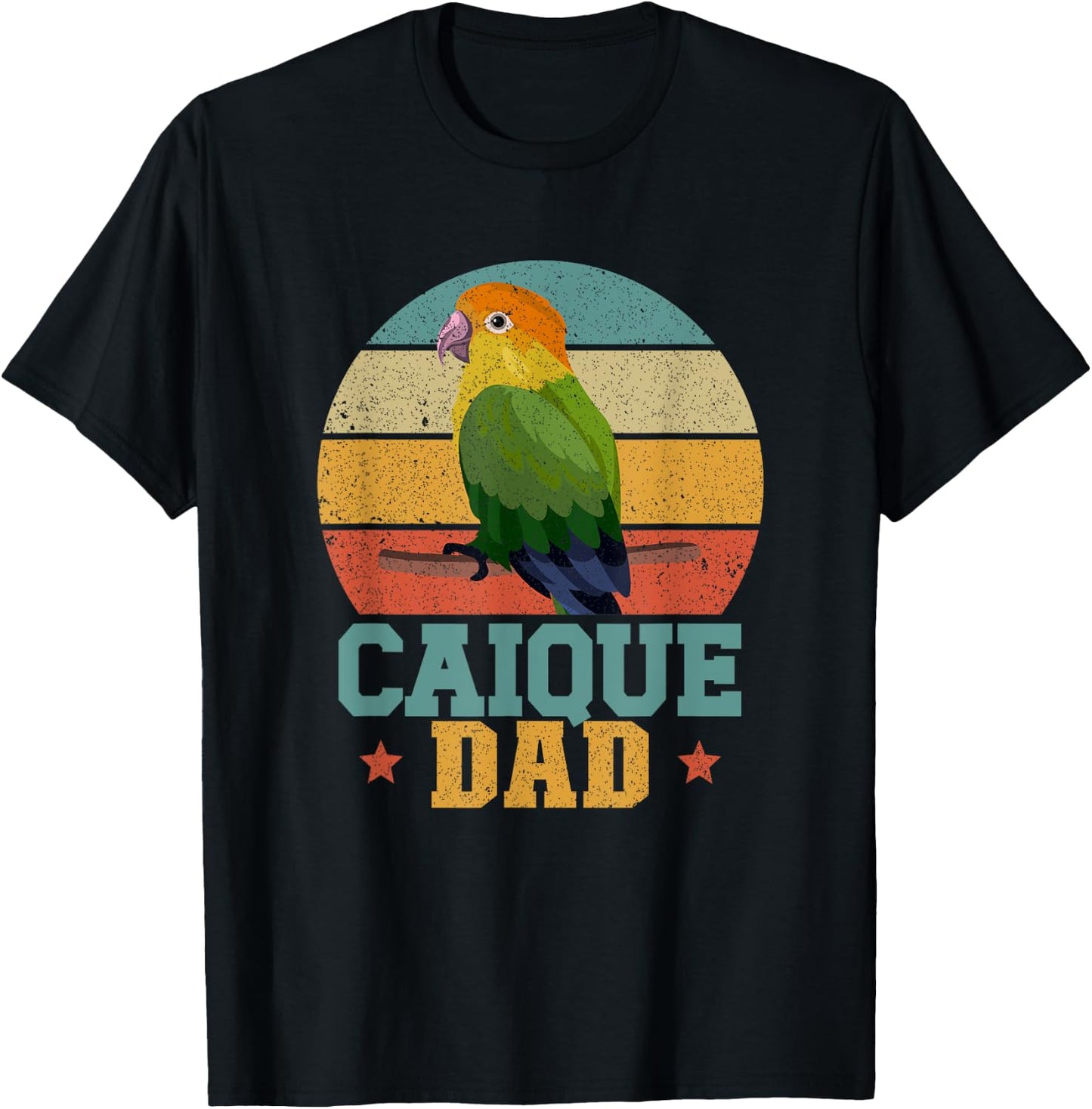 Caique Dad Caique Parrot Owner Caique Lover T-Shirt - T-Shirt | Black
