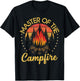 Funny Camping and Hiking Gifts Master of the Campfire Vintage Camping Lovers T-Shirt - T-Shirt | Black