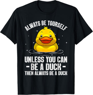 Cute Duck Women Kids Aquatic Bird Rubber Duck Lovers T-Shirt - T-Shirt | Black